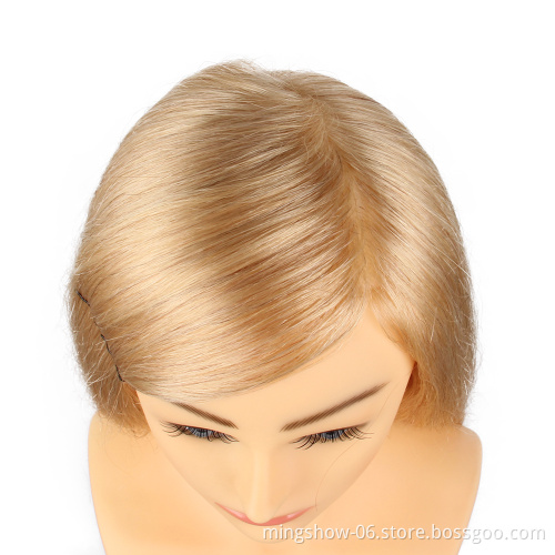100 real human hair 24 hairdressing training head with shoulder